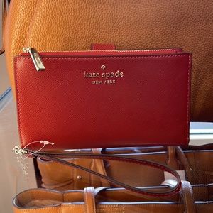 Kate Spade Red Wristlet Wallet